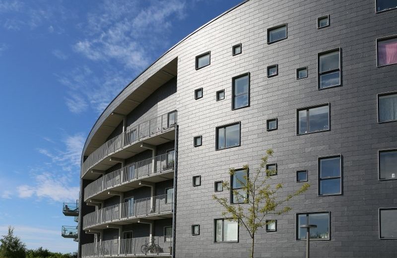 Horizontal Cladding slate façade for large social housing project